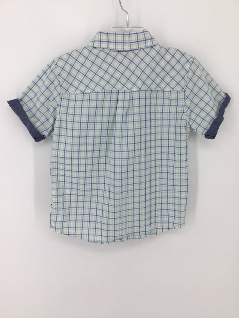 Ben Sherman Child Size 5 Blue Plaid Shirt - boys