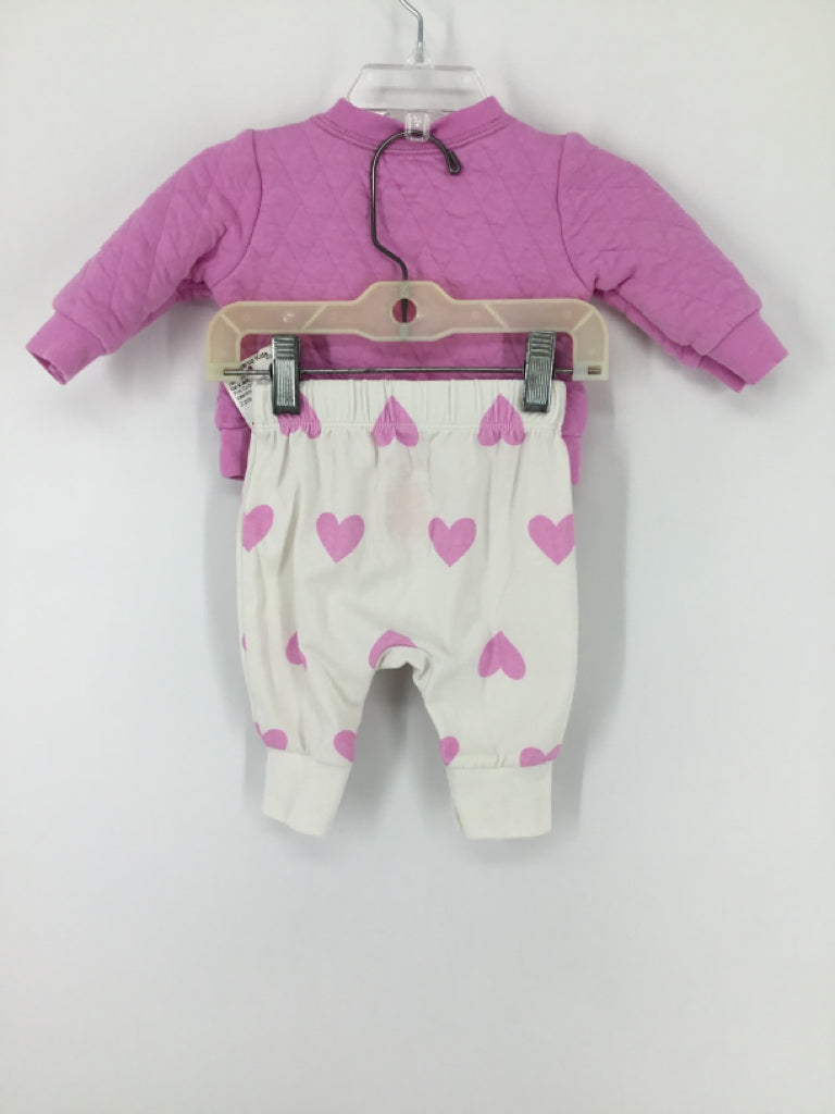 Cat & Jack Child Size 0-3 Months Pink Valentine's Day Outfit