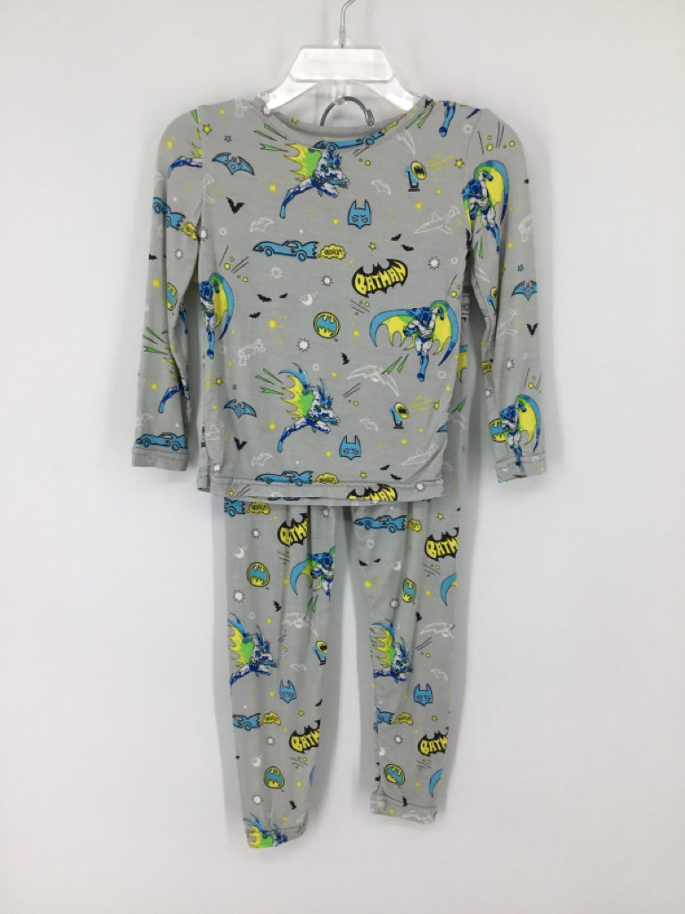 Bellabu Bear + Batman Child Size 2 Gray Character Pajamas - boys