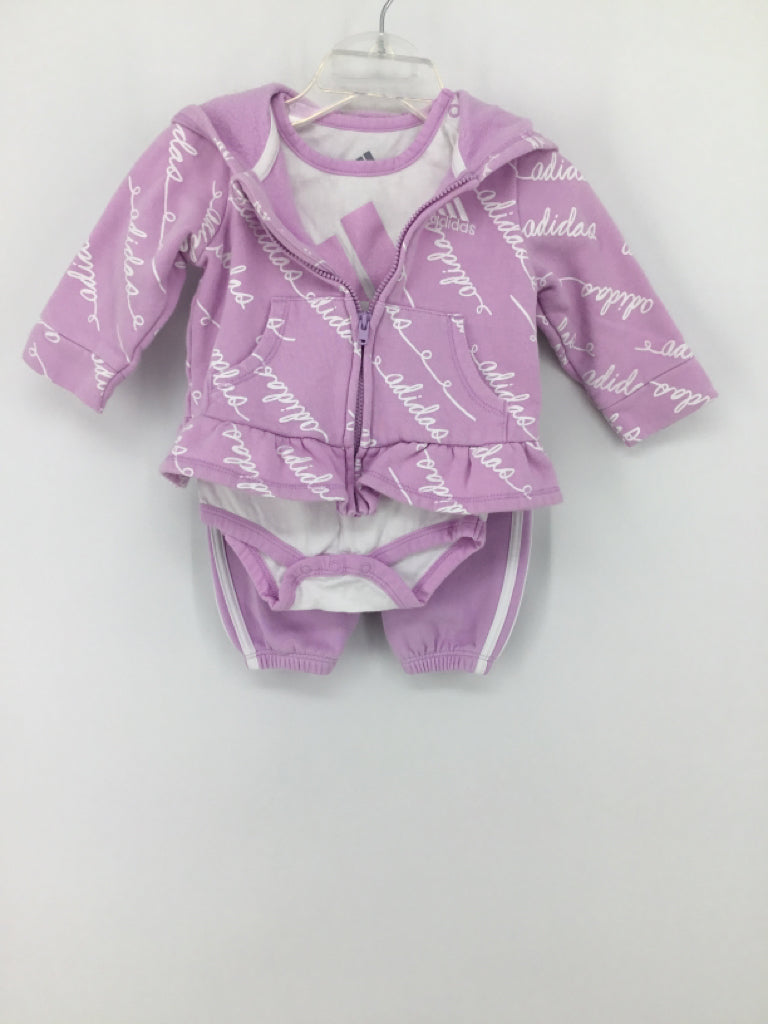 Adidas Child Size 6 Months Purple Outfit - girls