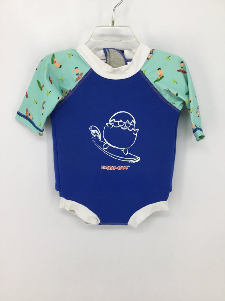 Cheekaaboo Child Size 18-24 Months Blue screen printed Swimwear - boys