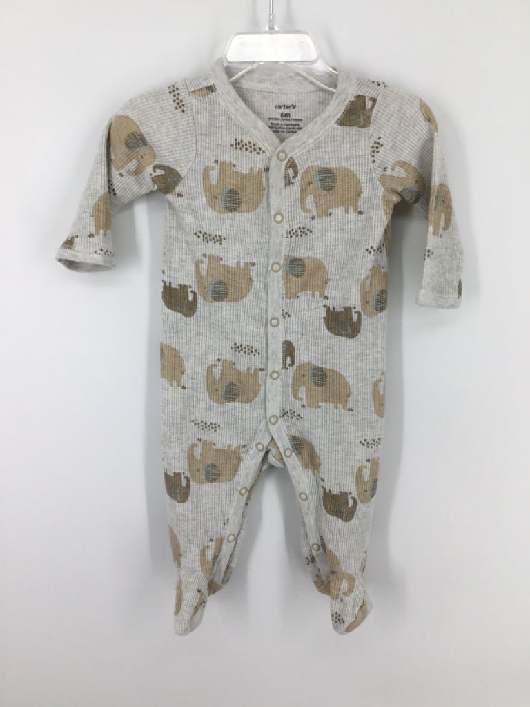 Carter's Child Size 6 Months Gray Sleepers
