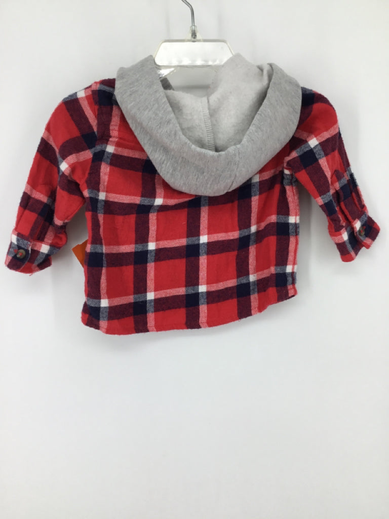 Tucker + Tate Child Size 6 Months Red Plaid Shirt - boys