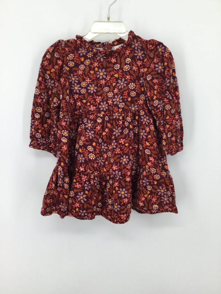 Cat & Jack Child Size 18 Months Burgundy Dress - girls