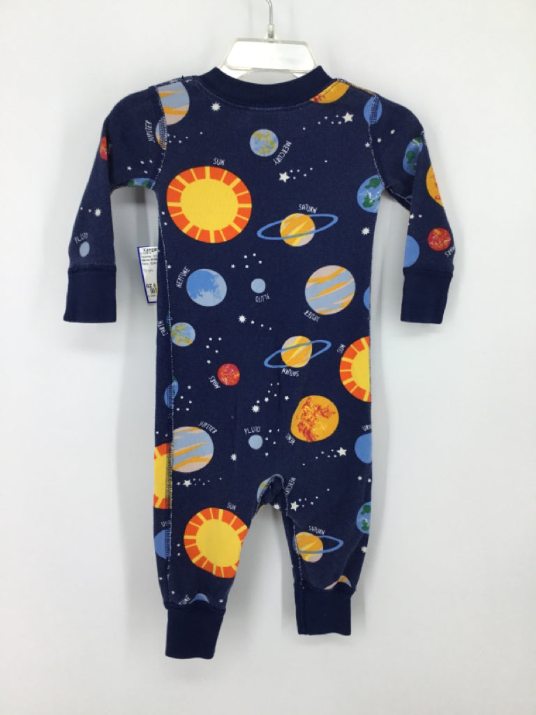 Hanna Andersson Child Size 6-12 Months Navy Space Pajamas - boys