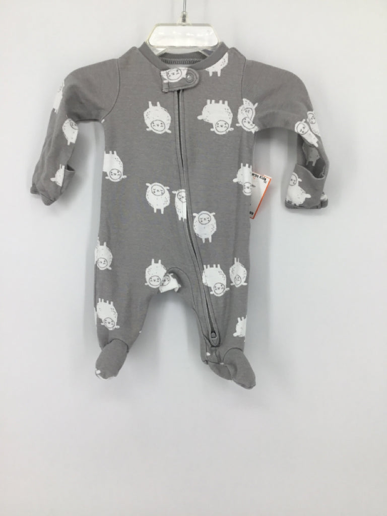 Carter's Child Size Newborn Gray Sleepers