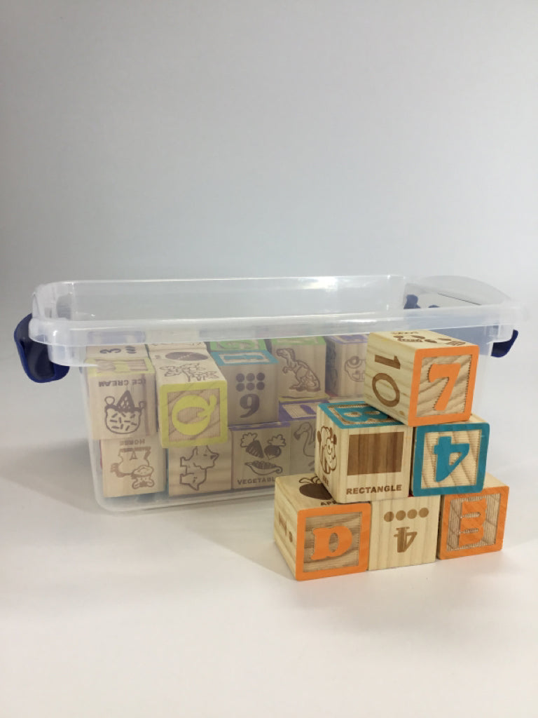 Wooden Building Blocks - 43 pcs