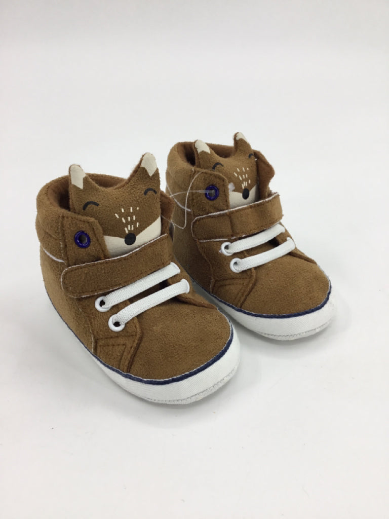 brandless Child Size 3 Toddler Brown Baby/Walker Shoes