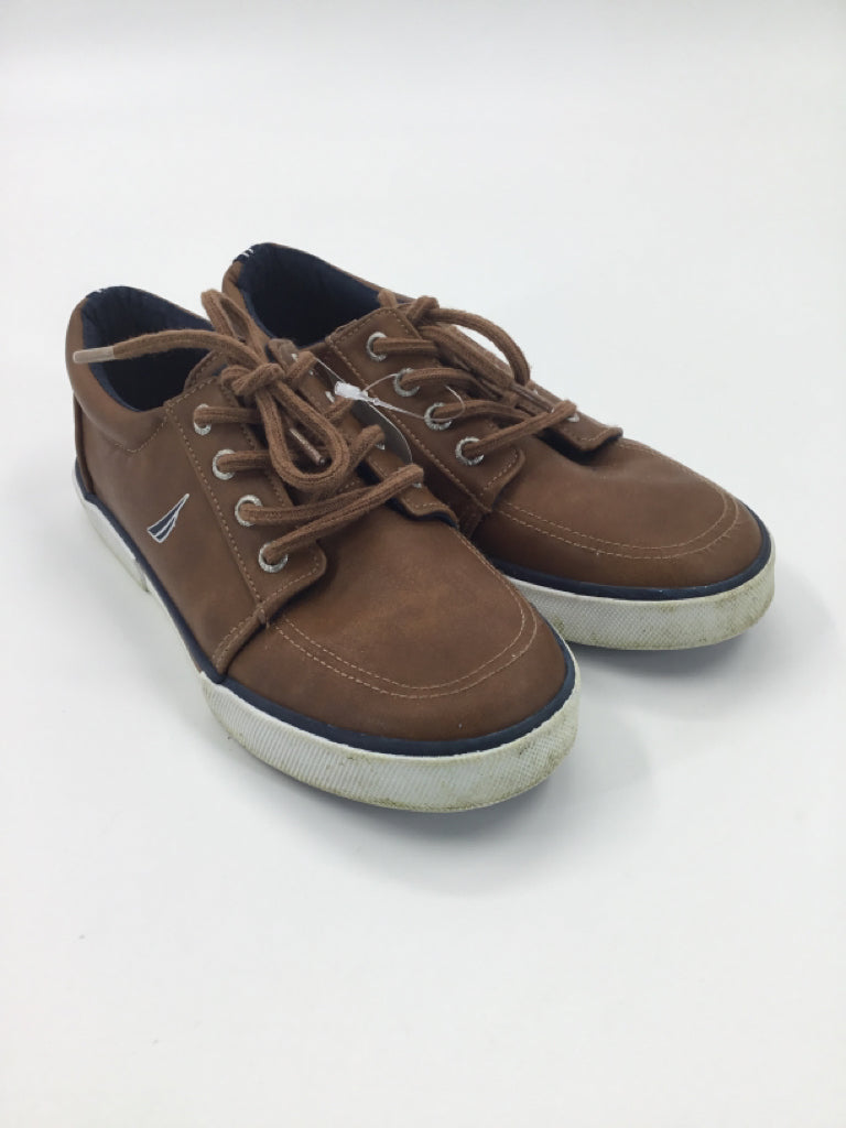 Nautica Child Size 2 Youth Brown Dress Shoes