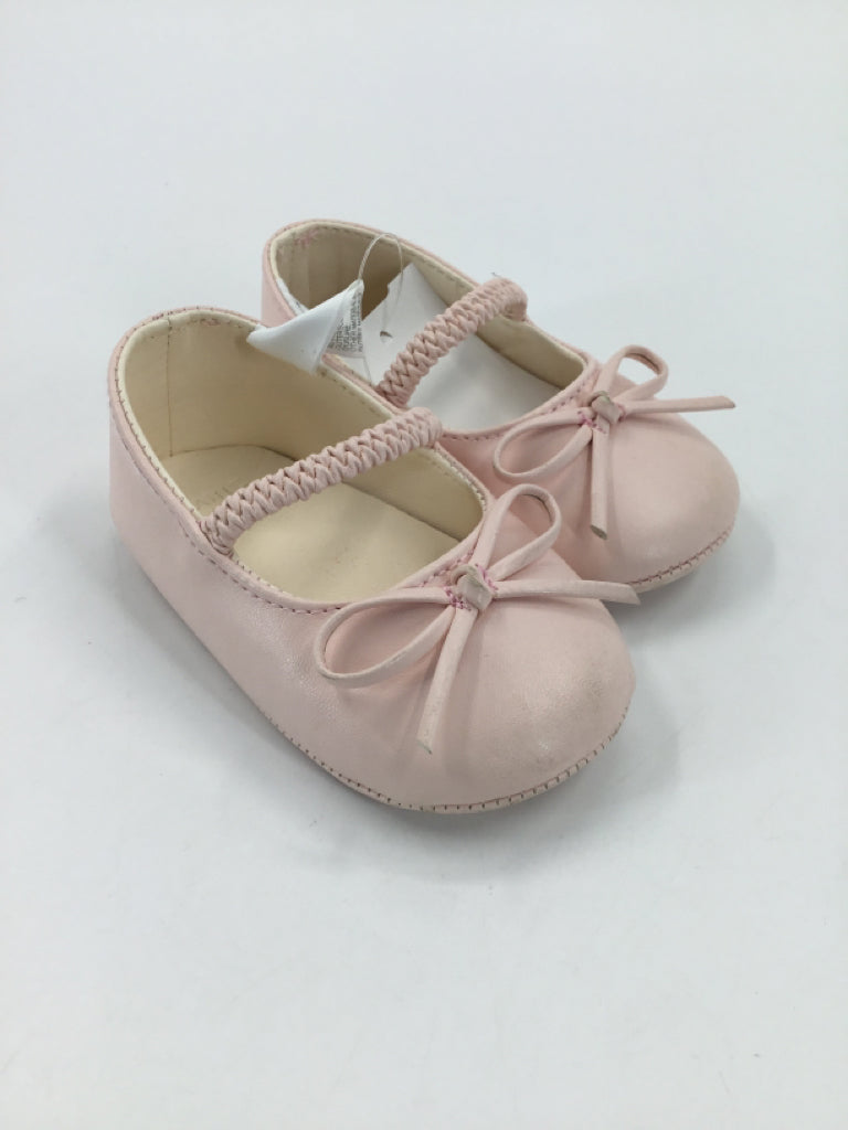 Janie and Jack Child Size 3 Toddler Pink Baby/Walker Shoes