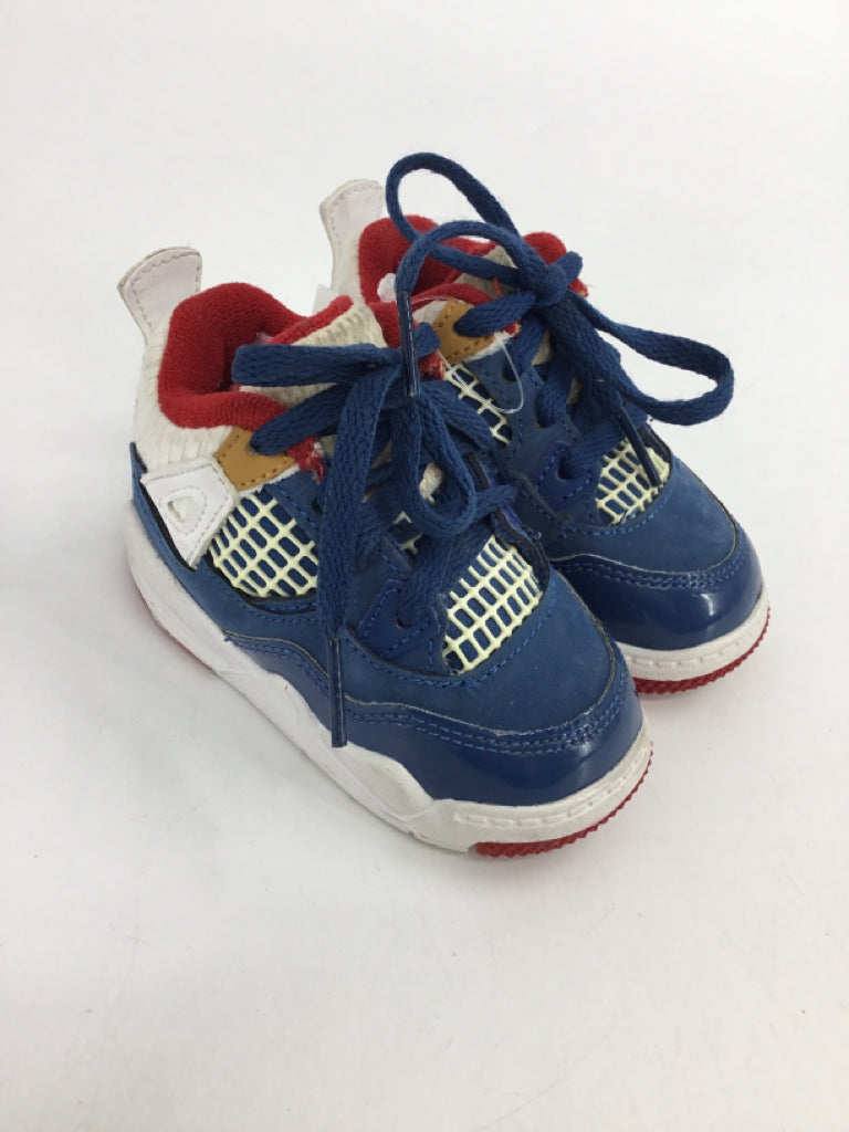 Air Jordan Child Size 4 Toddler Blue Sneakers