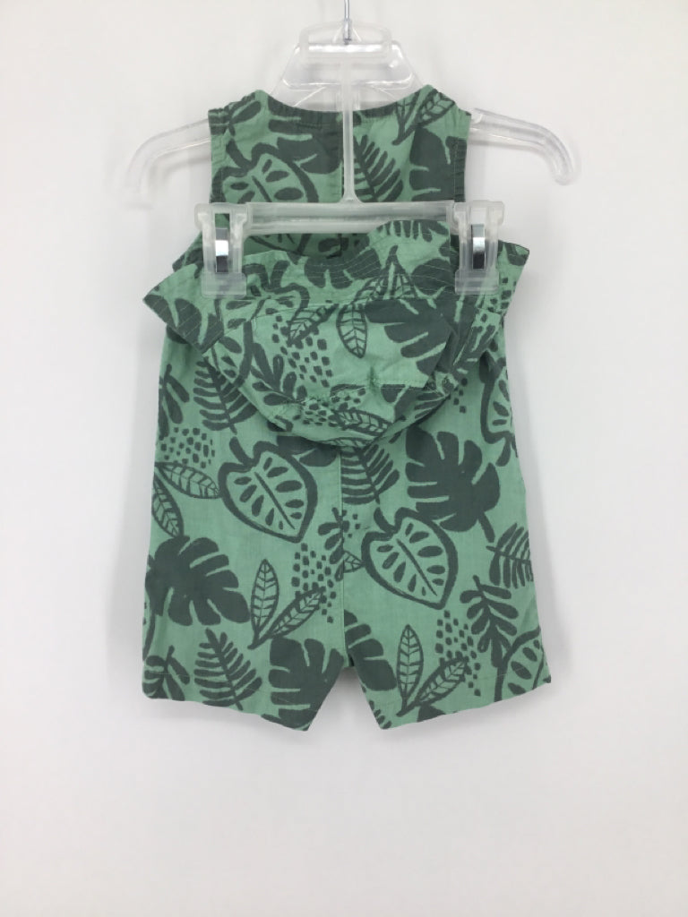 Carter's Child Size 9 Months Green Print Outfit - boys