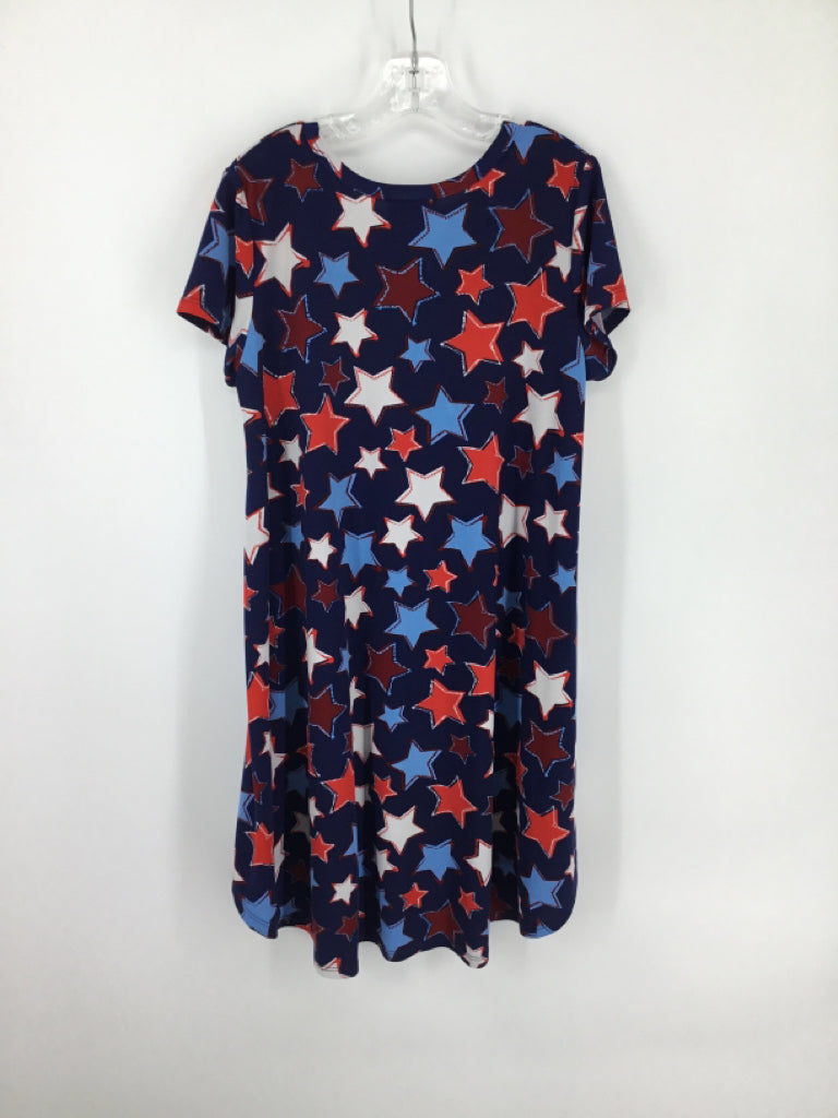 Lularoe Child Size 10 Blue Stars & Stripes Tunic