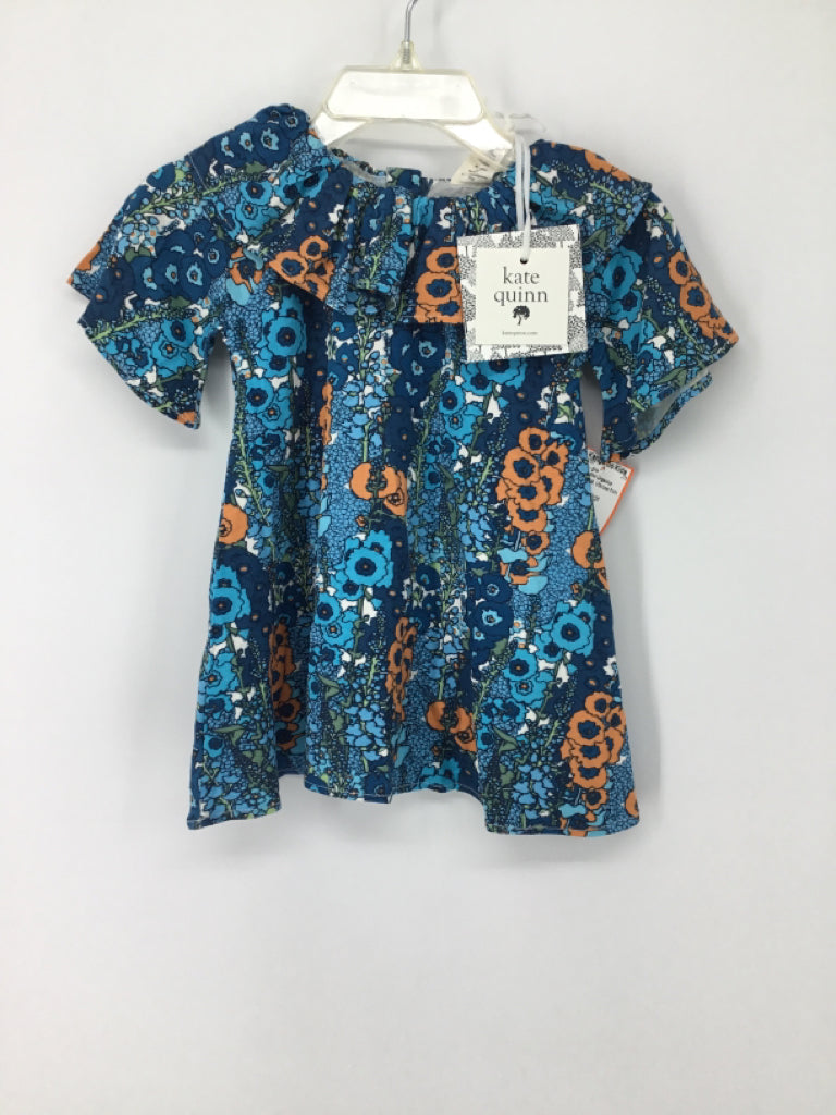 Kate Quinn Organics Child Size 3-6 Months Blue Dress - girls