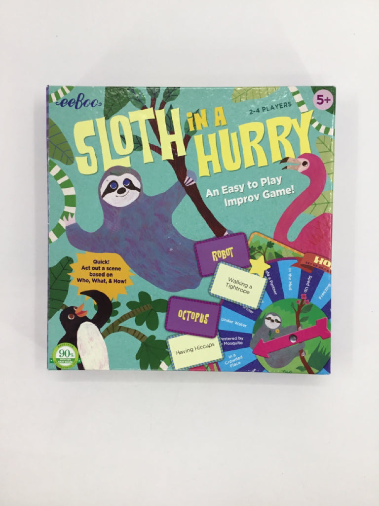 eeBoo Sloth in a Hurry Improv Game