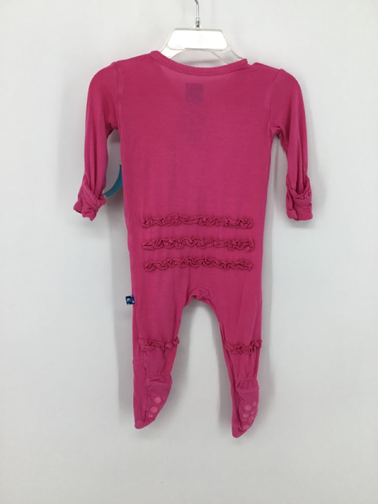 Kickee Pants Child Size 3-6 Months Pink Sleepers