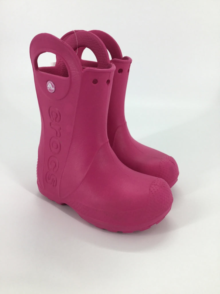 Crocs Child Size 11 Pink Rain/Snow Boots
