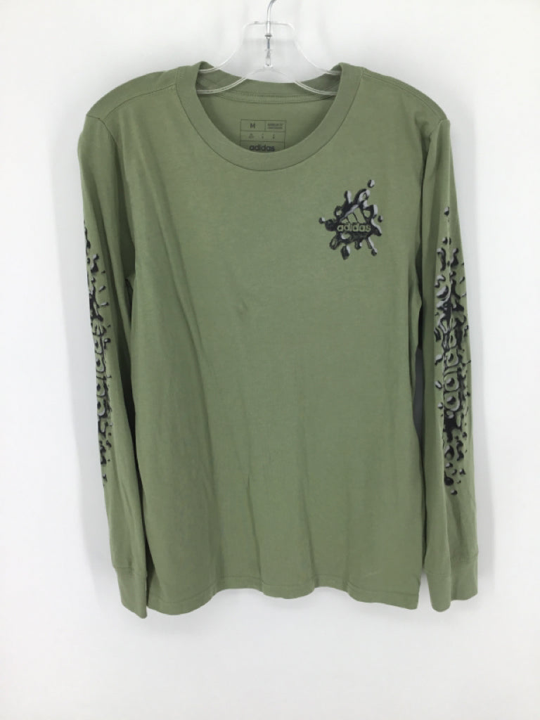 Adidas Child Size 10 Green screen printed T-shirt - boys