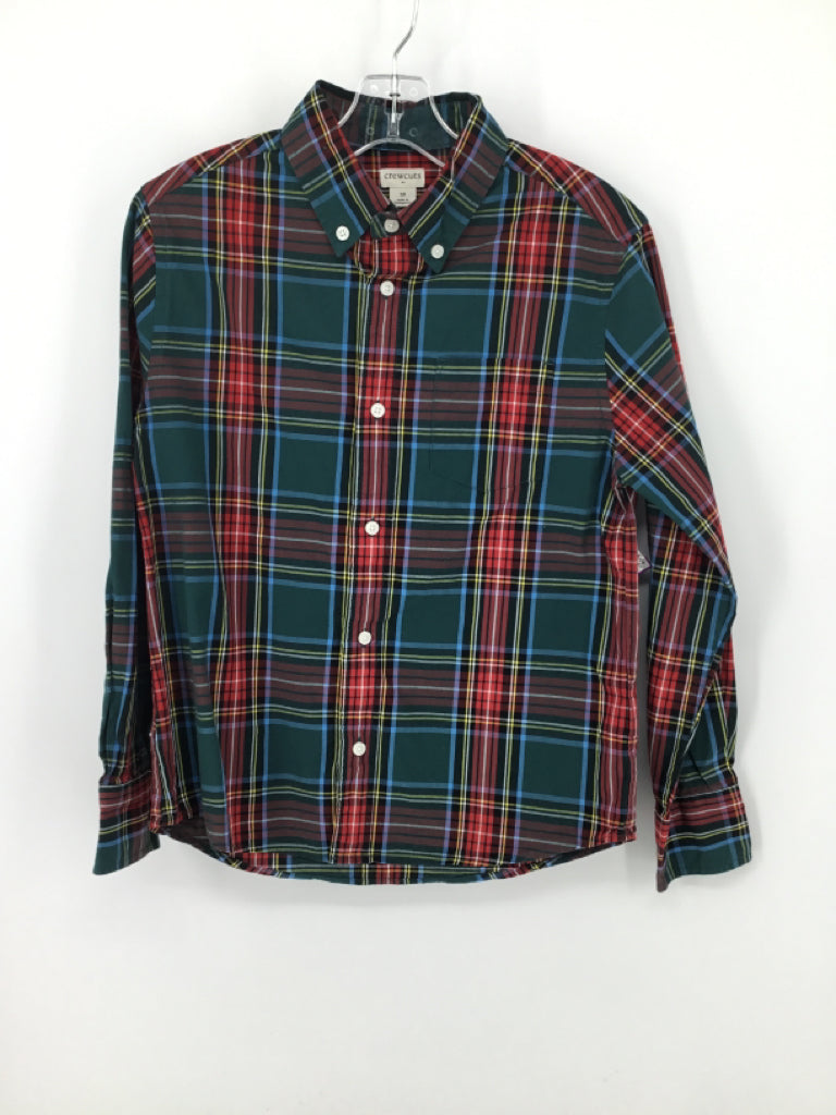 Crewcuts Child Size 10 Multi-Color Plaid Shirt - boys