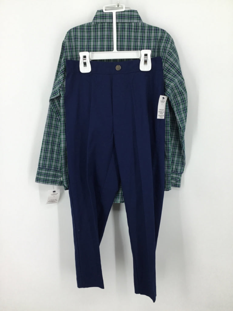 Tommy Hilfiger Child Size 7 Green Plaid Outfit - boys