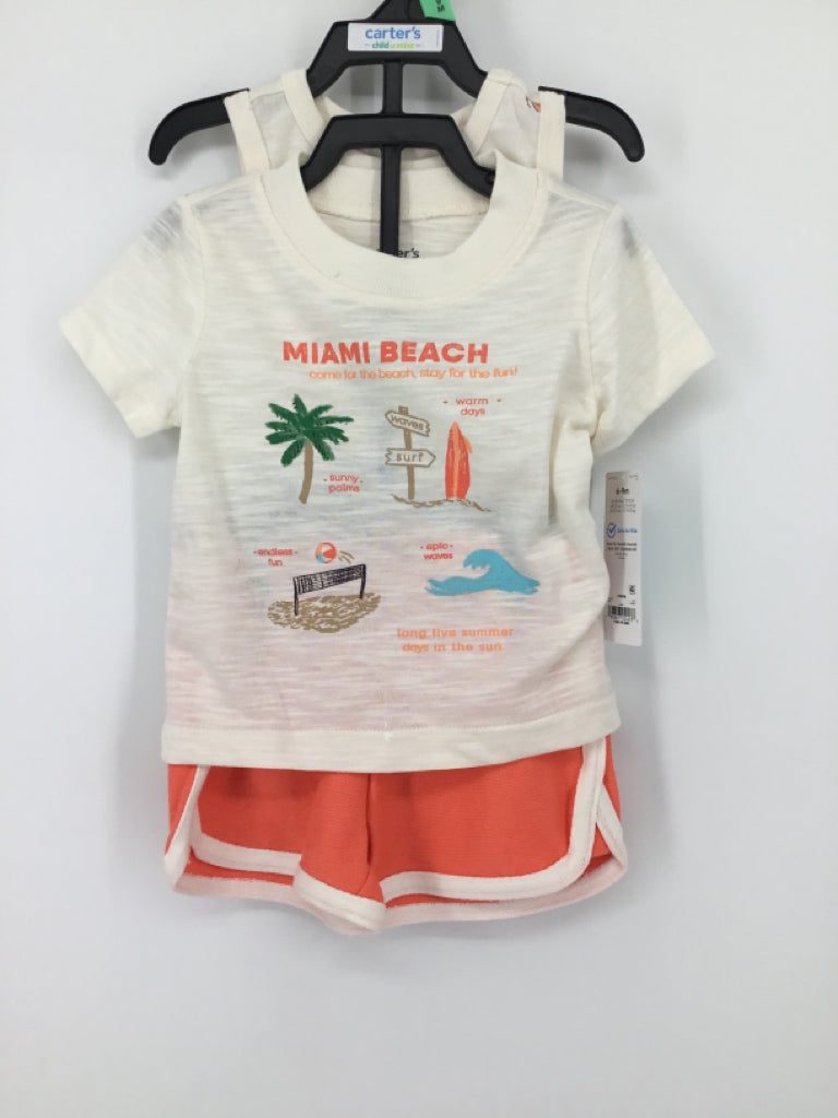 Child of Mine Child Size 6-9 Months White screen printed Outfit - boys