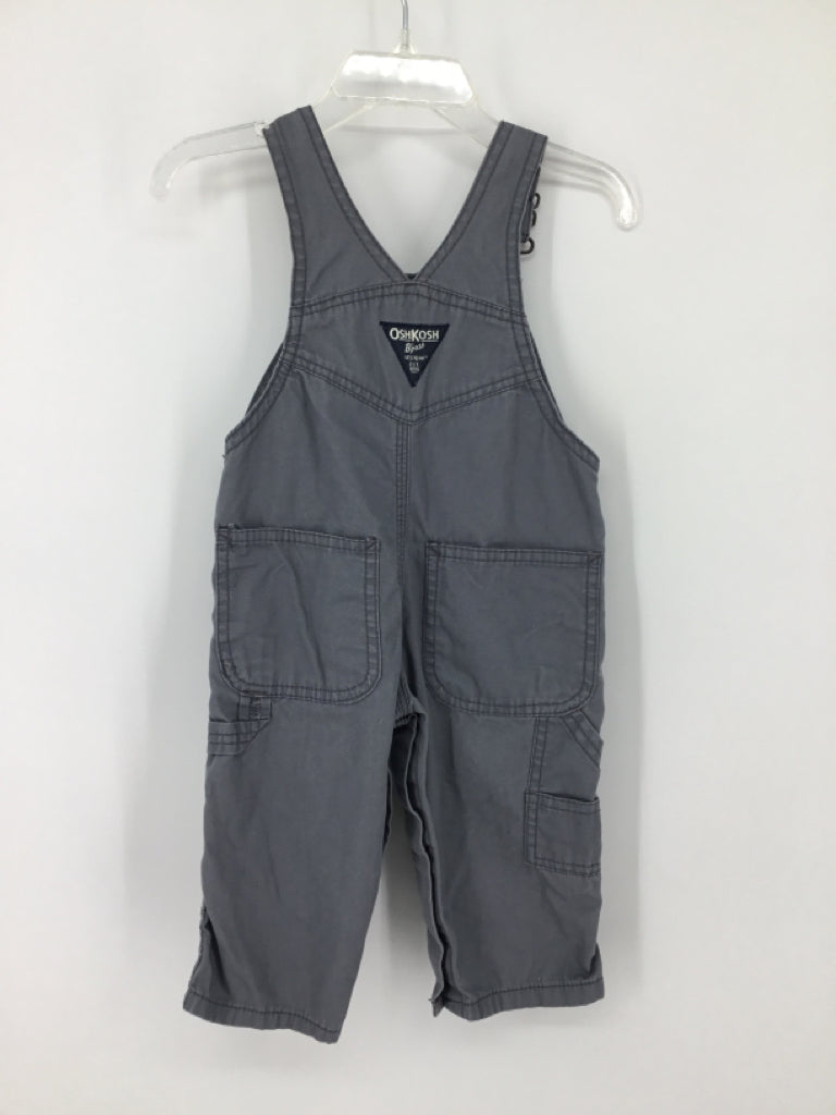 OshKosh B'gosh Child Size 9 Months Gray Solid Overalls - boys