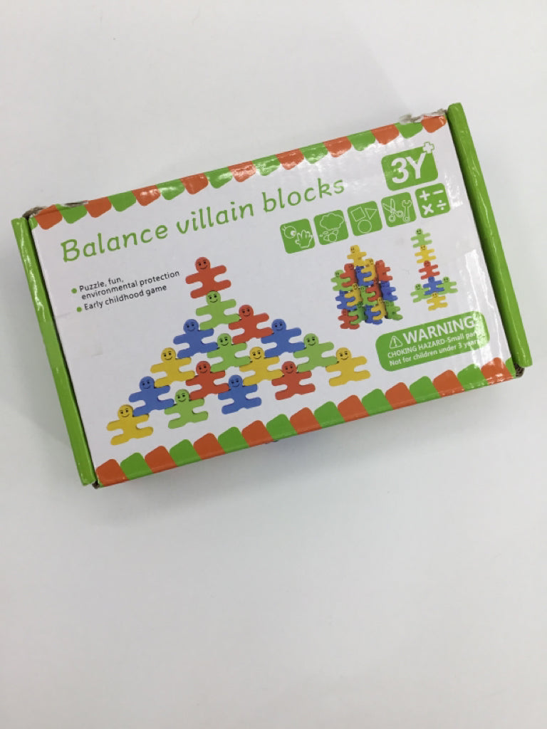 Multi-Color Wooden Balance Villain Blocks