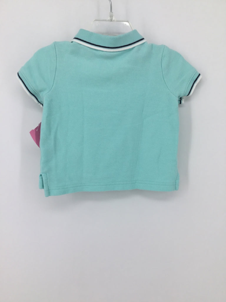 Janie and Jack Child Size 6-12 Months Blue Solid Shirt - boys
