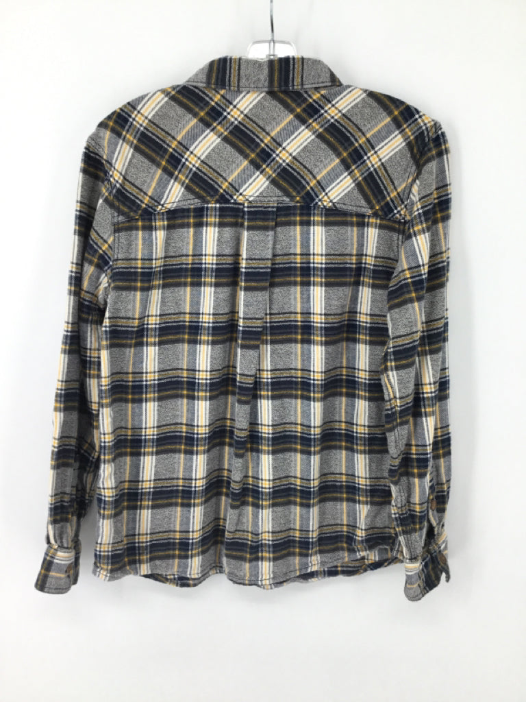 Sonoma Child Size 10 Natural Plaid Shirt - boys
