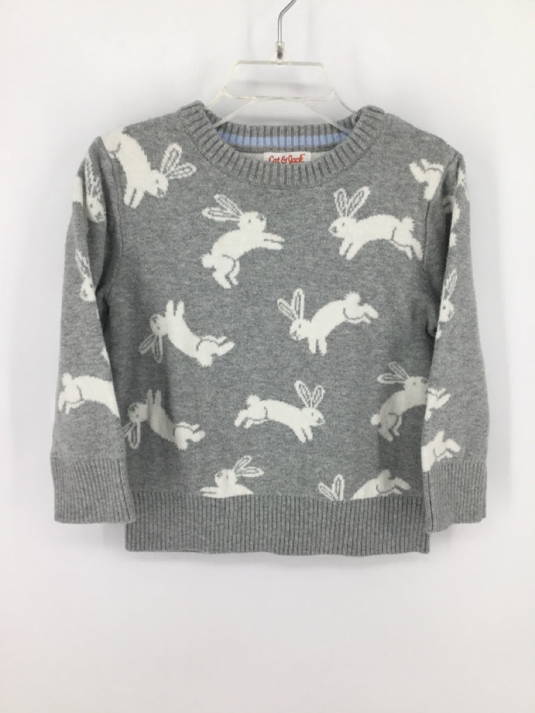 Cat & Jack Child Size 3 Gray Easter Sweater