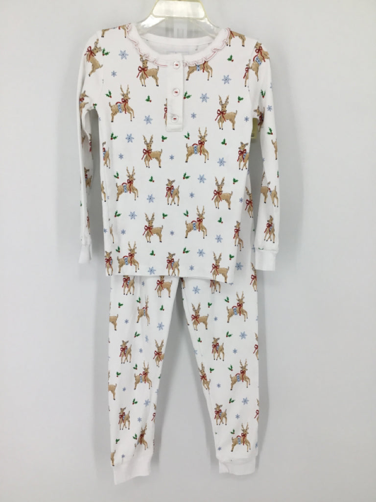 Little English Child Size 6 White Christmas Pajamas
