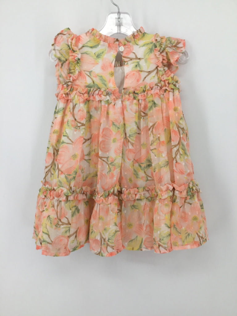Cupcakes & Cashmere Child Size 24 Months Peach Dress - girls