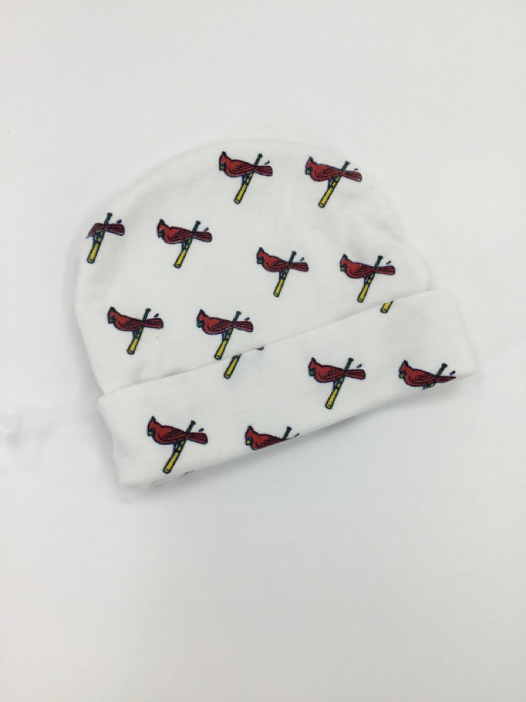 brandless Child Size 0-3 Months White Cardinals Hats - boys