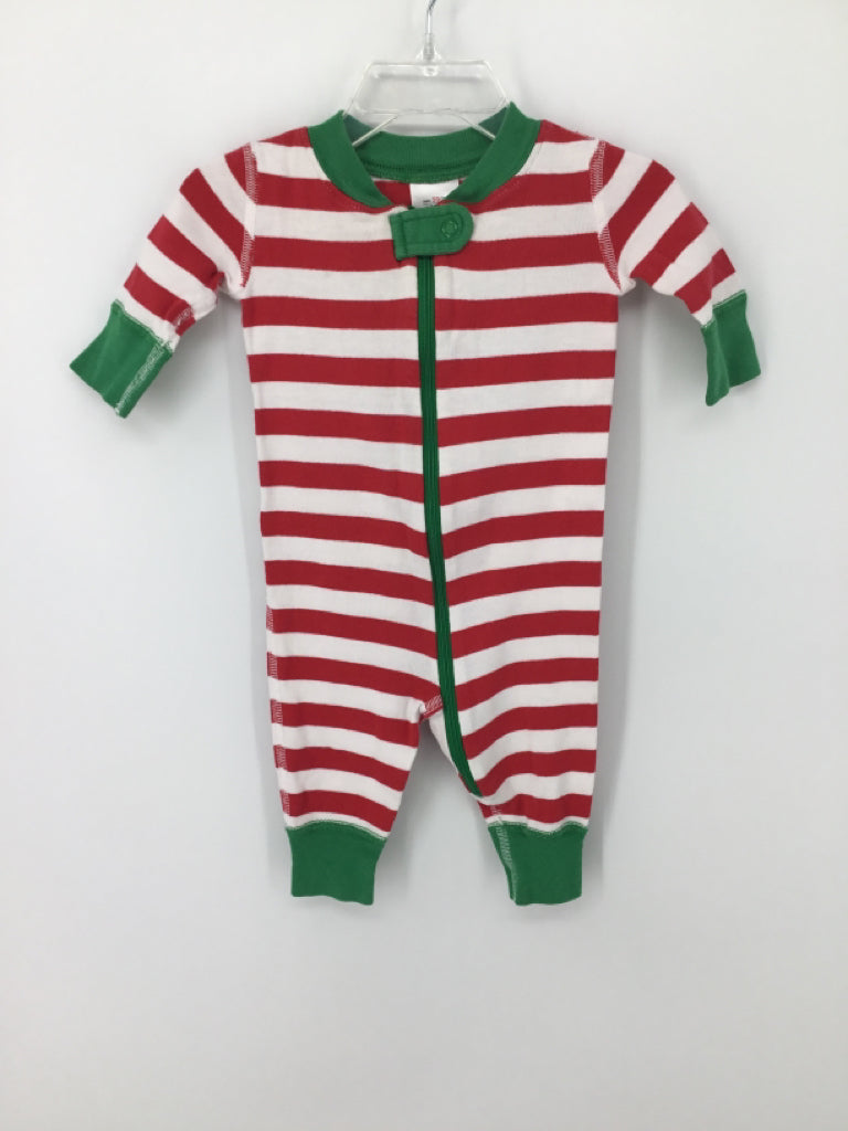 Hanna Andersson Child Size 0-6 Months Red Christmas Pajamas