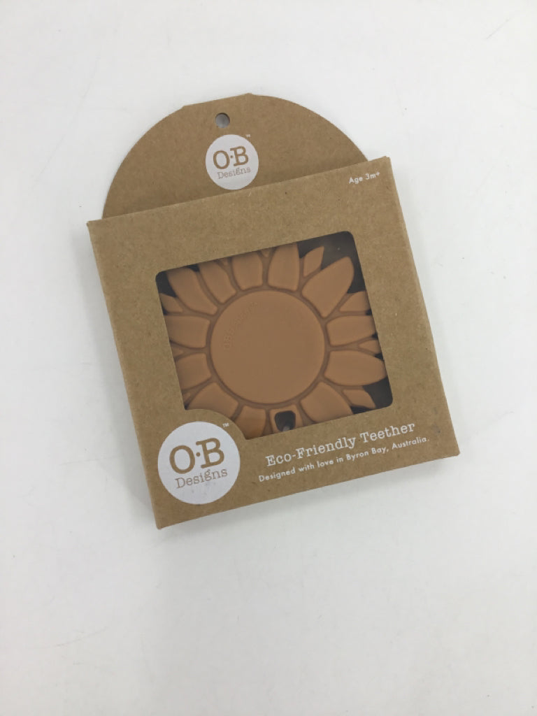 OB Designs Orange Silicone Sunflower Teether