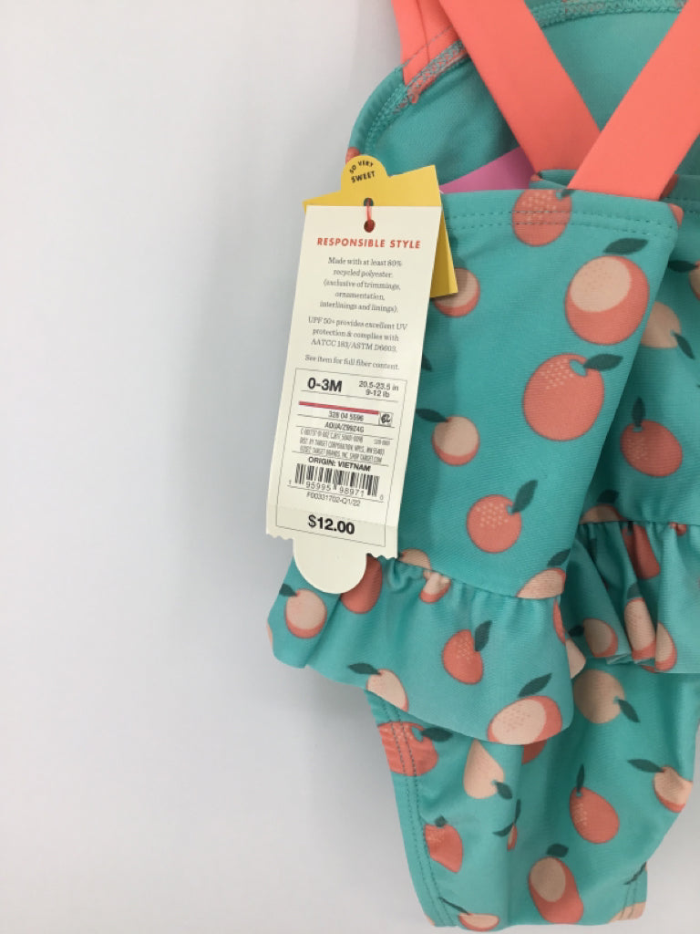 Cat & Dogma Child Size 0-3 Months Blue Swimwear - girls