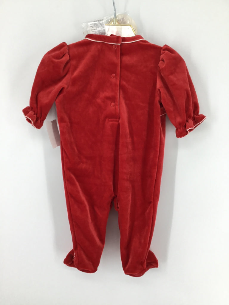 Simply Basic Child Size 0-3 Months Red Christmas Outfit