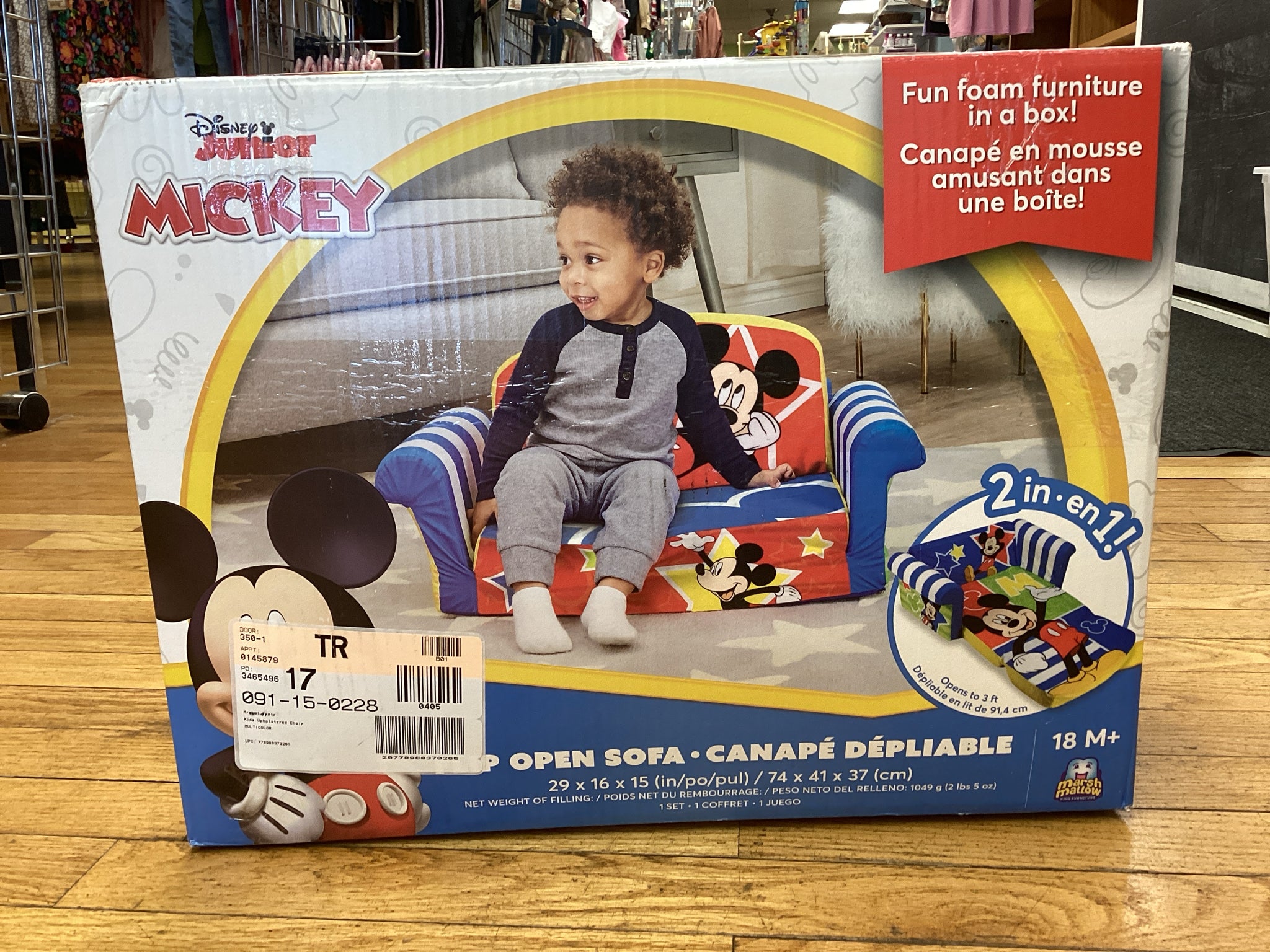 Disney Mickey Mouse 2-in-1 Flip Open Sofa
