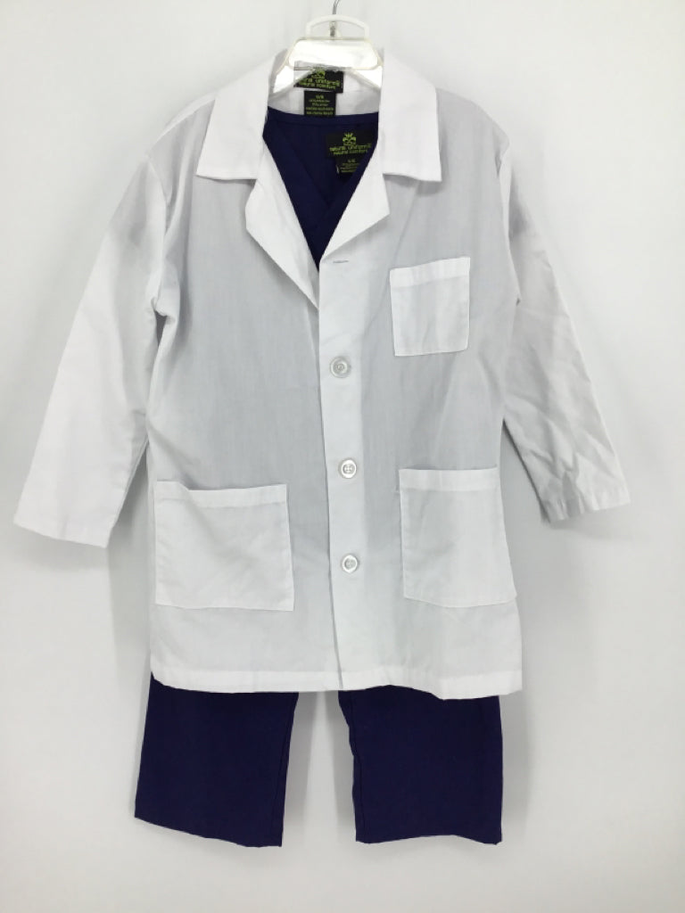 Natural Uniforms Child Size 5 Blue Physician Scrubs & Coat Halloween Costume