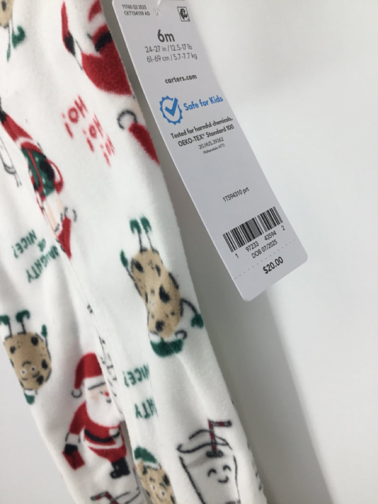 Carter's Child Size 6 Months White Christmas Sleeper