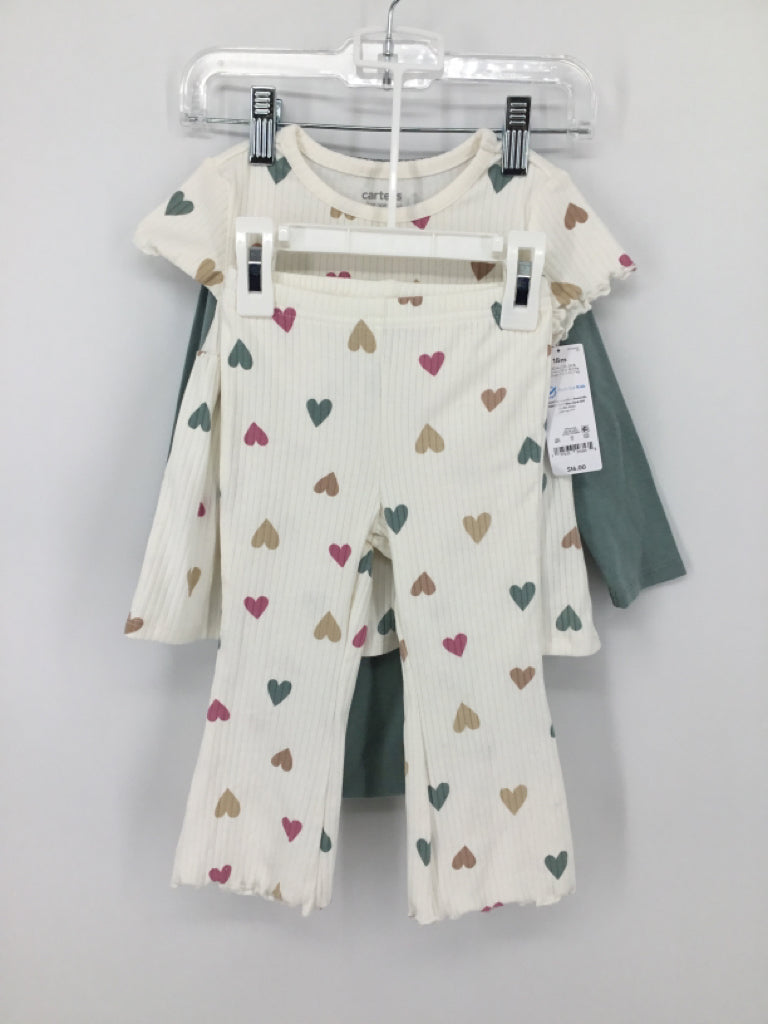 Just One You Made by Carters Child Size 18 Months Green Outfit - girls