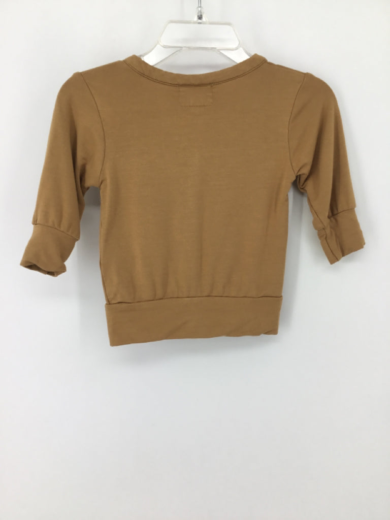Polished Prints Child Size 0-3 Months Tan Solid Shirt - boys