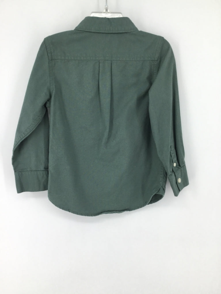 Baby Gap Child Size 4 Green Solid Shirt - boys