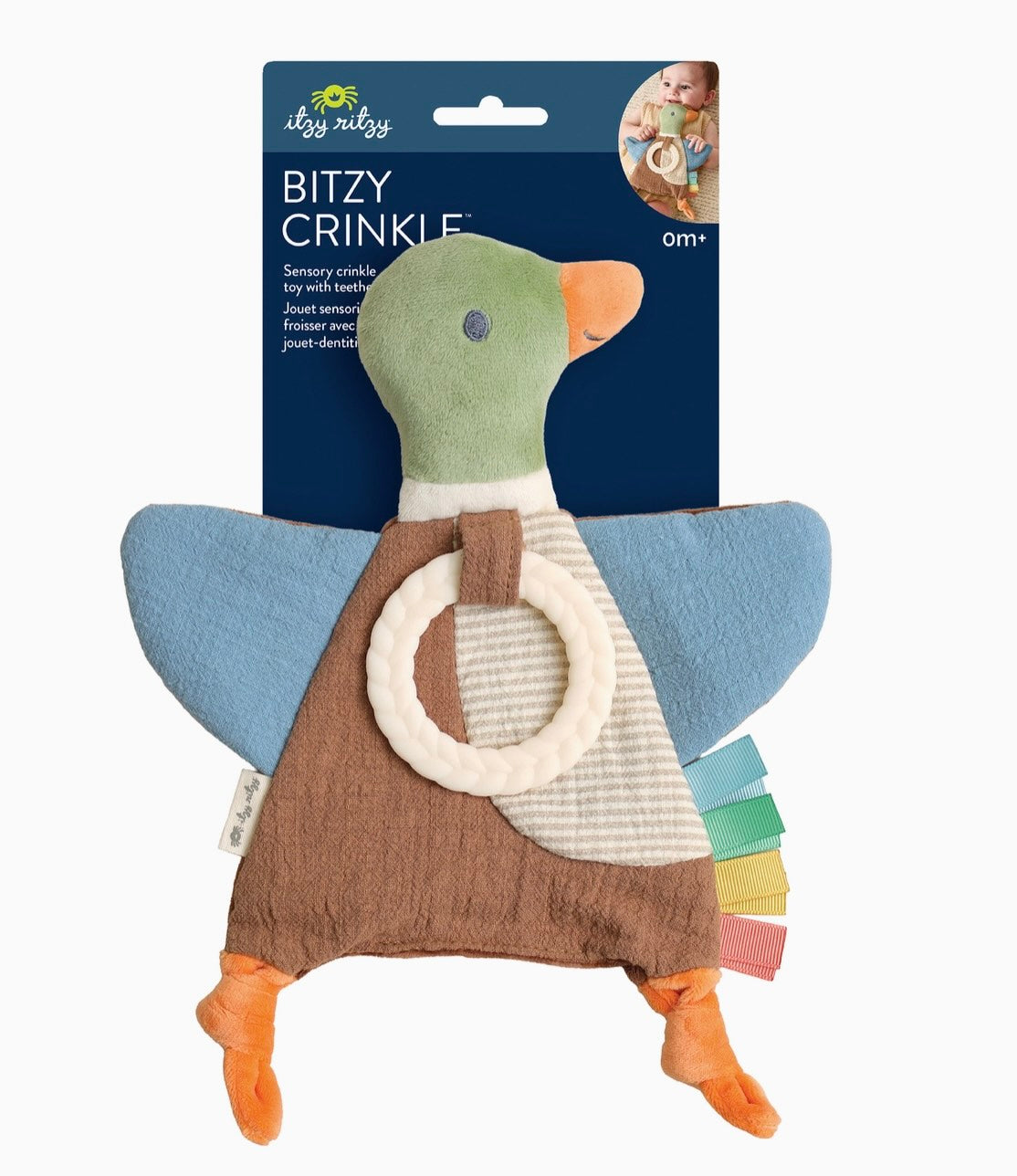 Itzy Ritzy - Bitzy Crinkle Mallard Duck