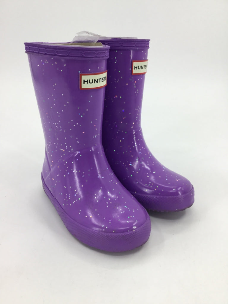 Hunter Child Size 8 Toddler Purple Rain/Snow Boots