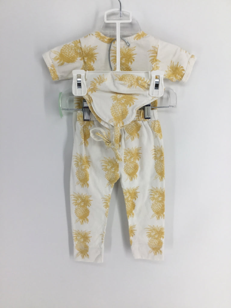 Kate Quinn Organics Child Size 3-6 Months Yellow Outfit - girls