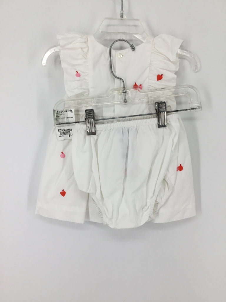 jacadi Child Size 6 Months White Valentine's Day Dress