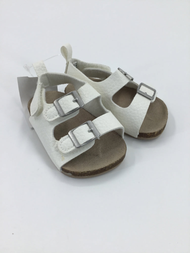 Carter's Child Size 1 Toddler White Sandals/Flip Flops