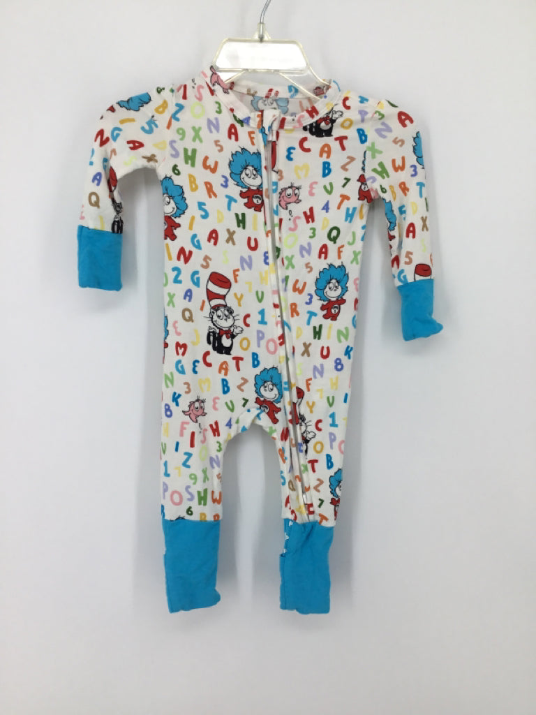 Posh Peanut + Dr SeussChild Size 0-3 Months Multi-Color Character Pajamas - boys