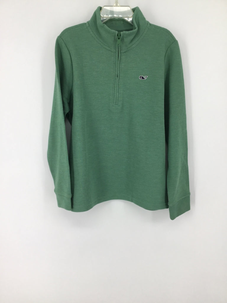 vineyard vines Child Size 7 Green Solid Shirt - boys
